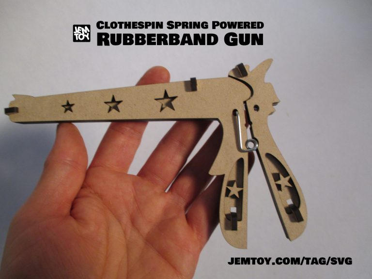 Rubberband Gun SVG download for Glowforge lasercutter